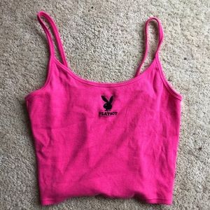 Pink Playboy Tank Top